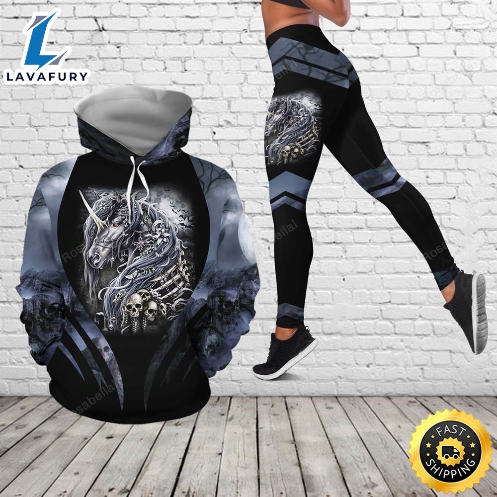 Unicorn Skull Hoodie & Leggings Set HN HLS1507