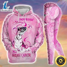 Breast Cancer Awareness Tiger Hoodie Leggings Set Survivor Gifts For Women Clothing Clothes Outfits HLS1507