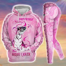 Breast Cancer Awareness Tiger Hoodie Leggings Set Survivor Gifts For Women Clothing Clothes Outfits HLS1507