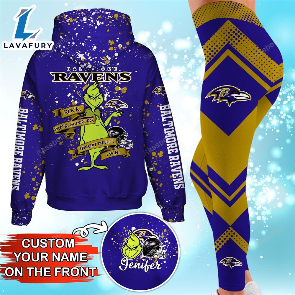 Rock Paper Scissors Throat Punch I Win Baltimore Ravens NFL-Hoodie Leggings HLS1507