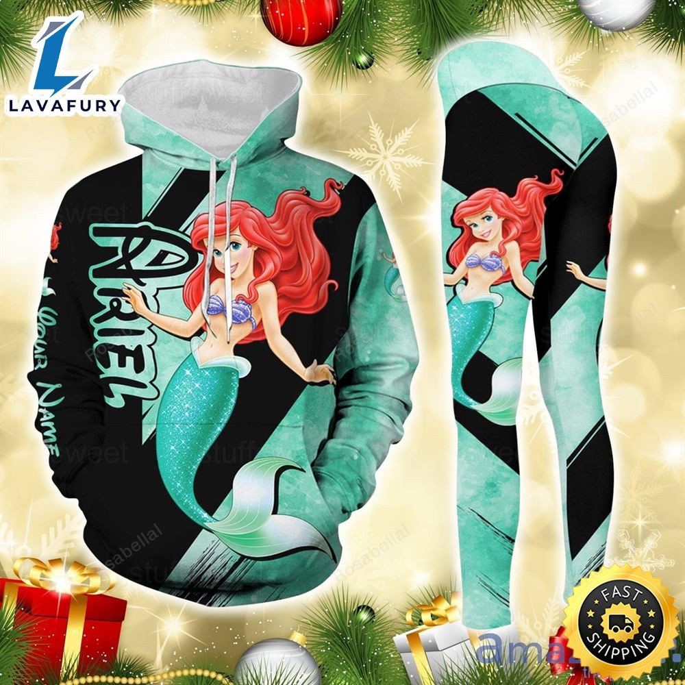 Custom Name Ariel Disney Cute Hoodie And Legging Set Gift For Mom Or Your Girl Friend HLS1507