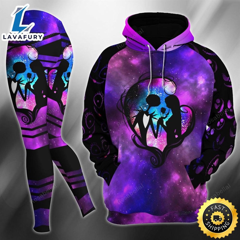 Pink Galaxy Nightmare Heart Love Combo Hoodie and Leggings HLS1507