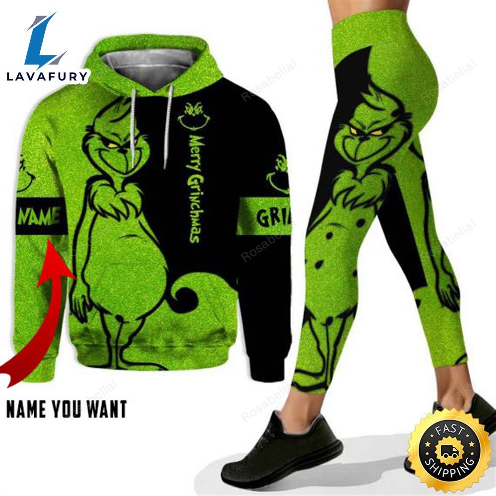 Gift For Grinch Lover Christmas Gift Merry Christmas Personalized Hoodie and Leggings HLS1507