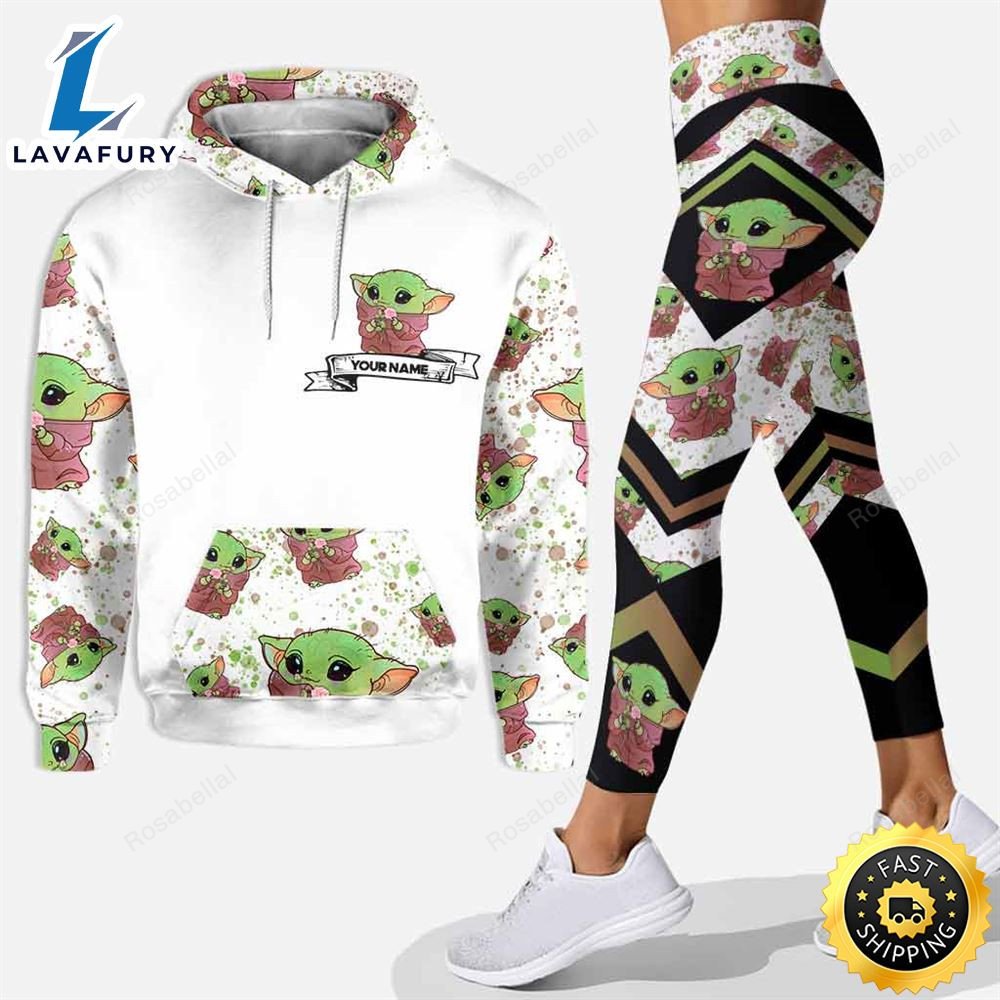 Personalized Baby Yoda Hoodie Leggings Adults Men Women Kids Star Wars Clothes Gifts For Fans HLS1507