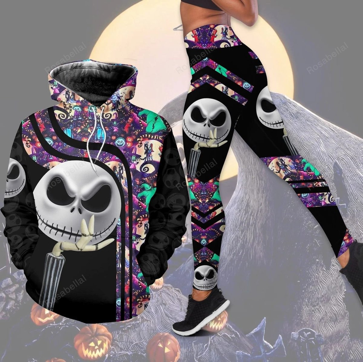 Hello Darkness My Old Friend Jack Skellington Combo Hoodie & Legging HLS1507