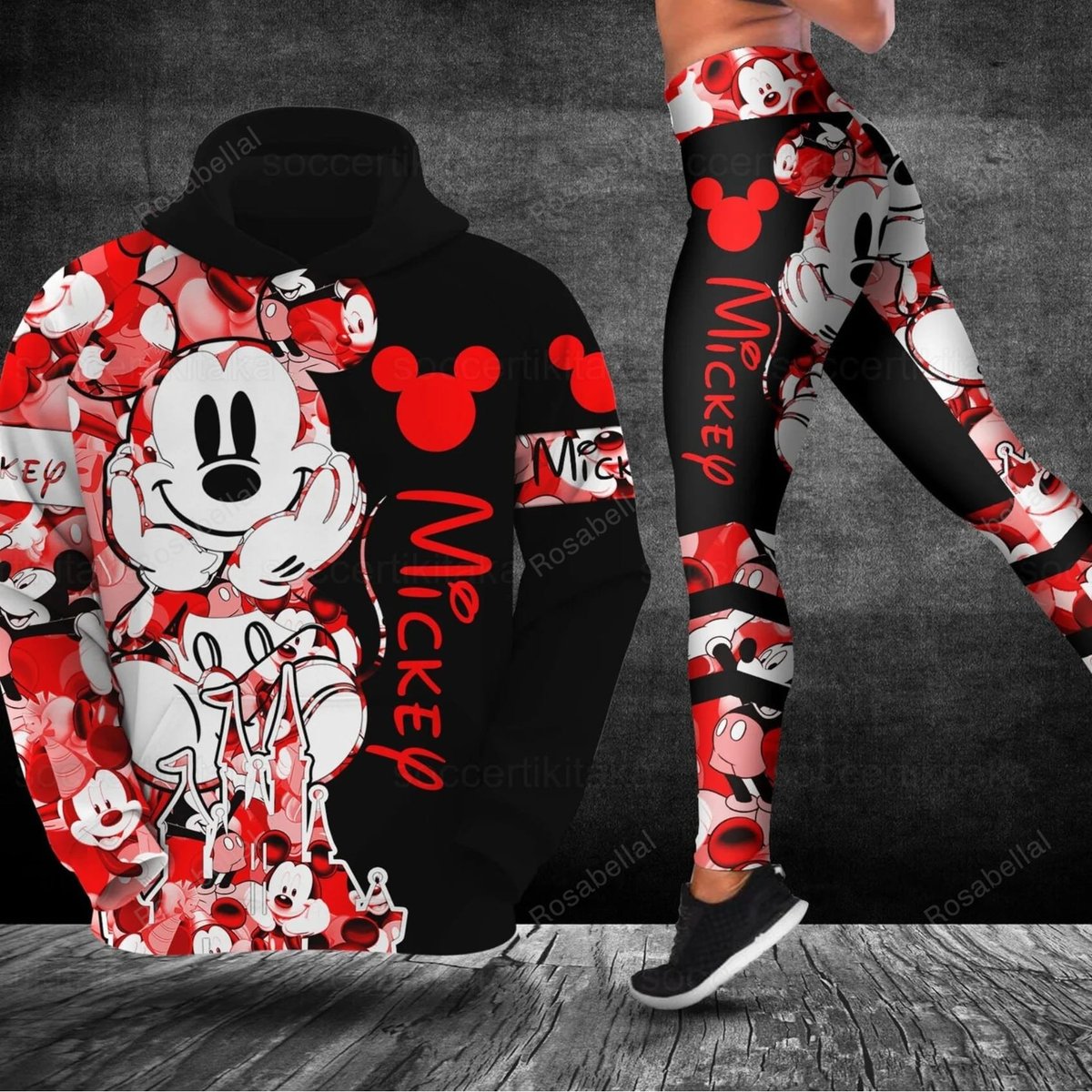 Disney Minnie 3D Hoodie Women's Hoodie Set Mickey Yoga Pants Sweatpants Women's Disney HLS1507