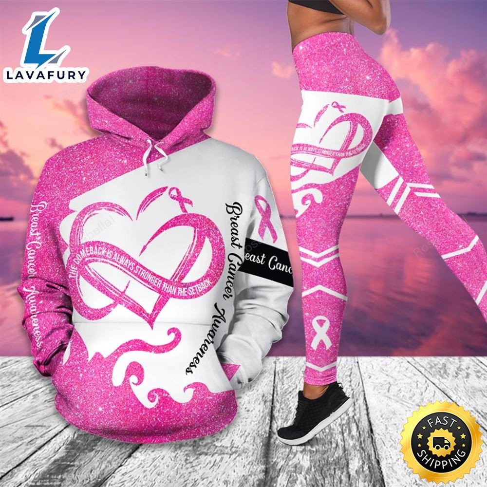 Breast Cancer Awareness Month I Wear Pink Survivor Breast Pain Fight Like A Girl Hoodie Legging_3520 HLS1507