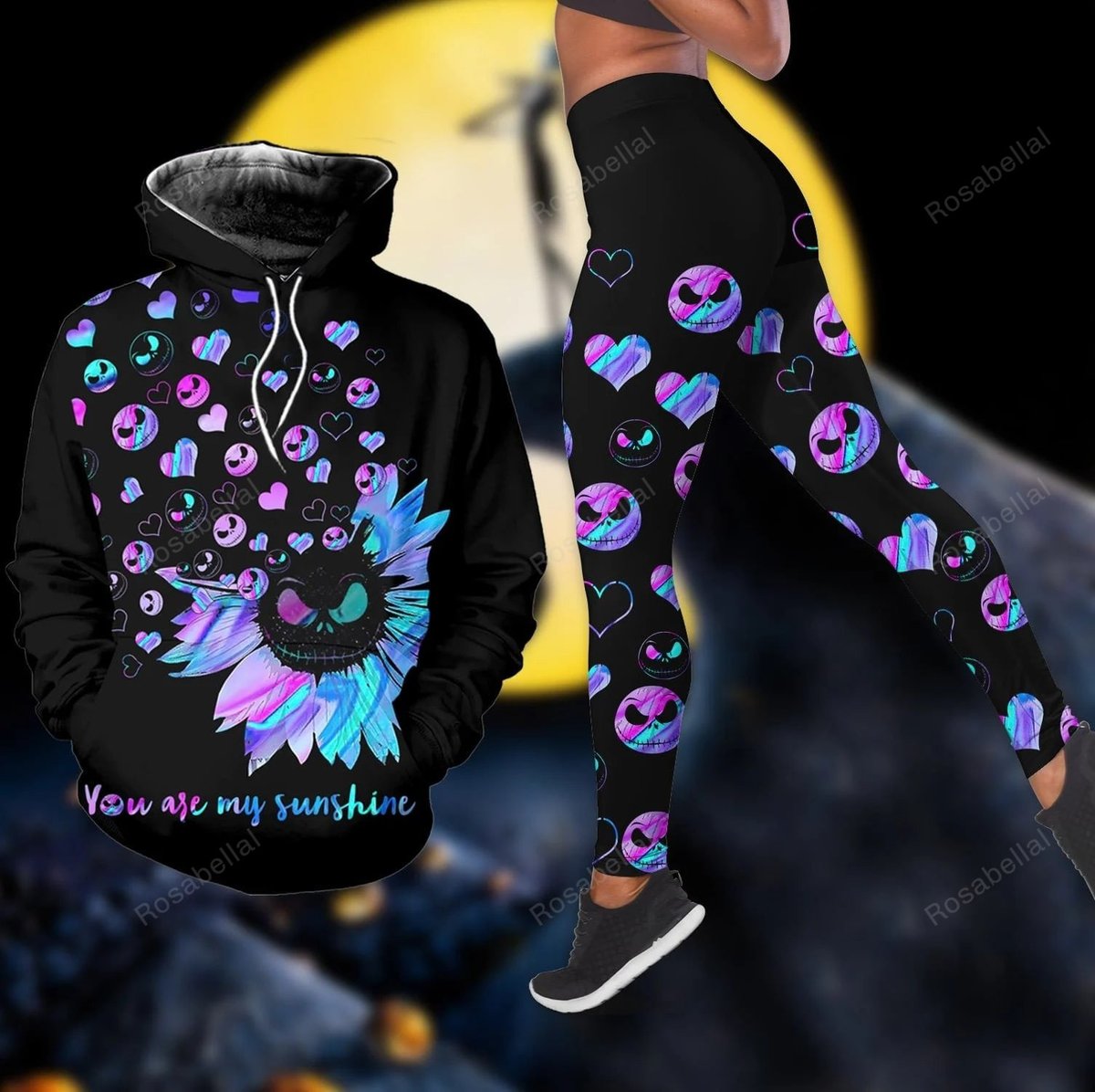 You Are My Sunshine Sunflowers Jack Skellington Combo Hoodie & Legging HLS1507