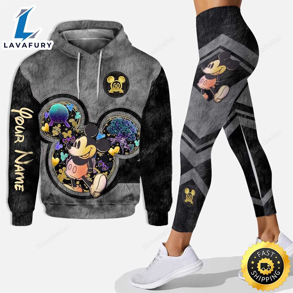 50 Years Of Magic Disney Mickey Mouse minnie mouse Hoodie And Legging Set HLS1507