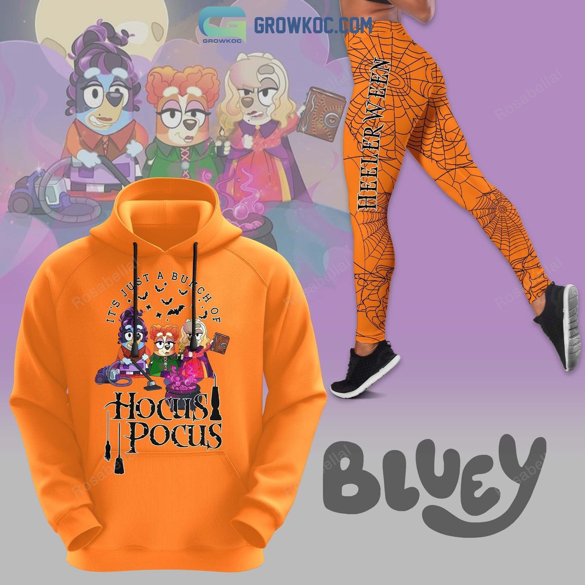 Bluey Heelerween Mix Hocus Pocus Hoodie Leggings Set HLS1507