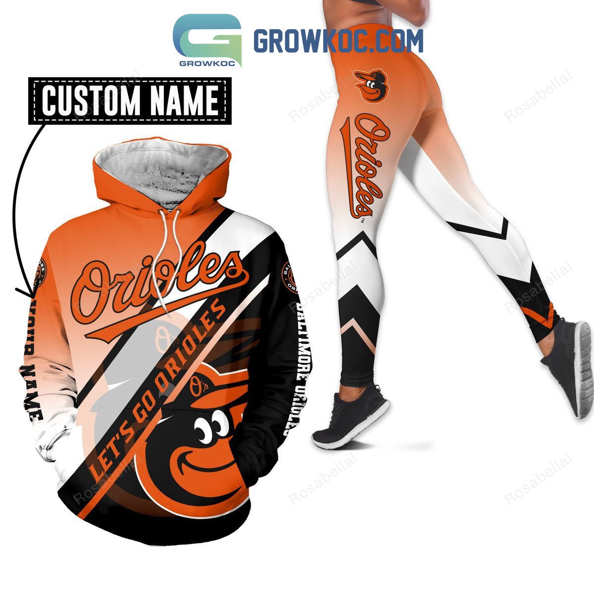 Baltimore Orioles Let's go Personalized Hoodie Leggings Set HLS1507