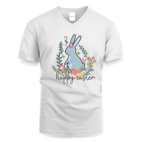 Easter Bunny Cute Leopard Floral T-shirt