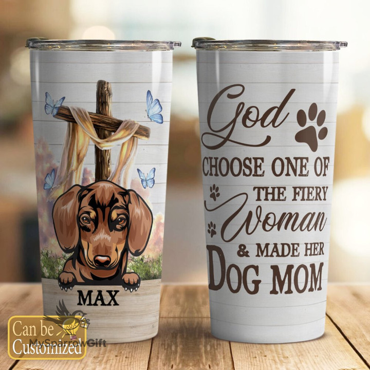 Dachshund tumbler, perfect for a dog mom.