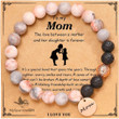 Moms Beaded Bracelet with MOM Charm Timeless Perfect Gift to Celebrate Her Birthday, Anniversary, Thanksgiving, or Mothers Day