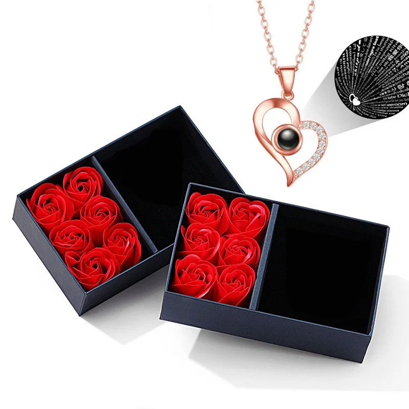 Love Projection Heart Necklace (I Love You In 100 Languages)