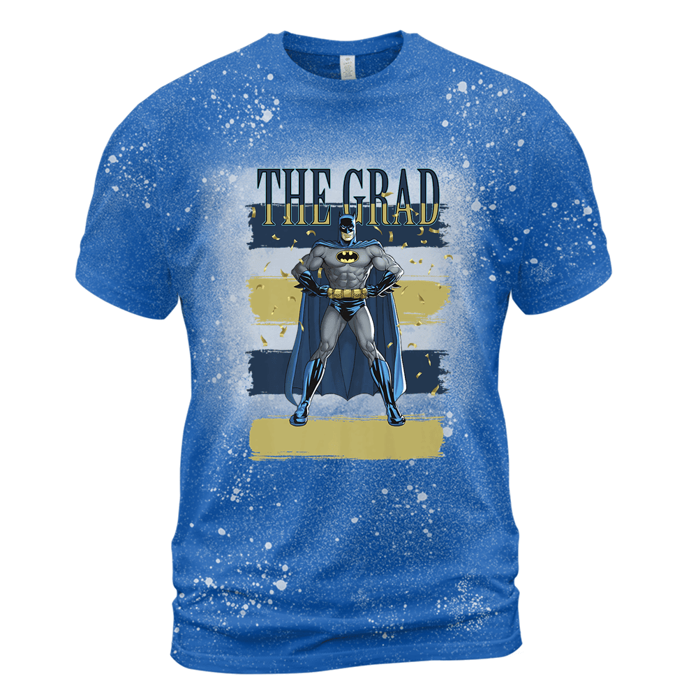 DC Comics Graduation Batman The Grad Power Stance Premium Bleached T-S ...