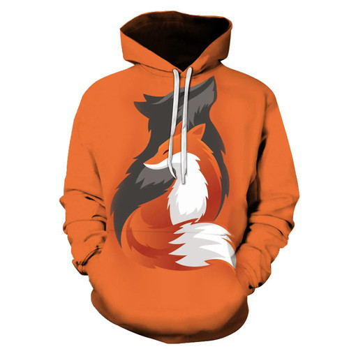 Animal Fox Hooded Men Women Fashion