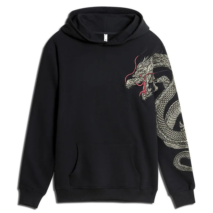 Sup zoom Top Fashion Loose Autumn And Winter New Arrival Dragon Cotton Hoodies