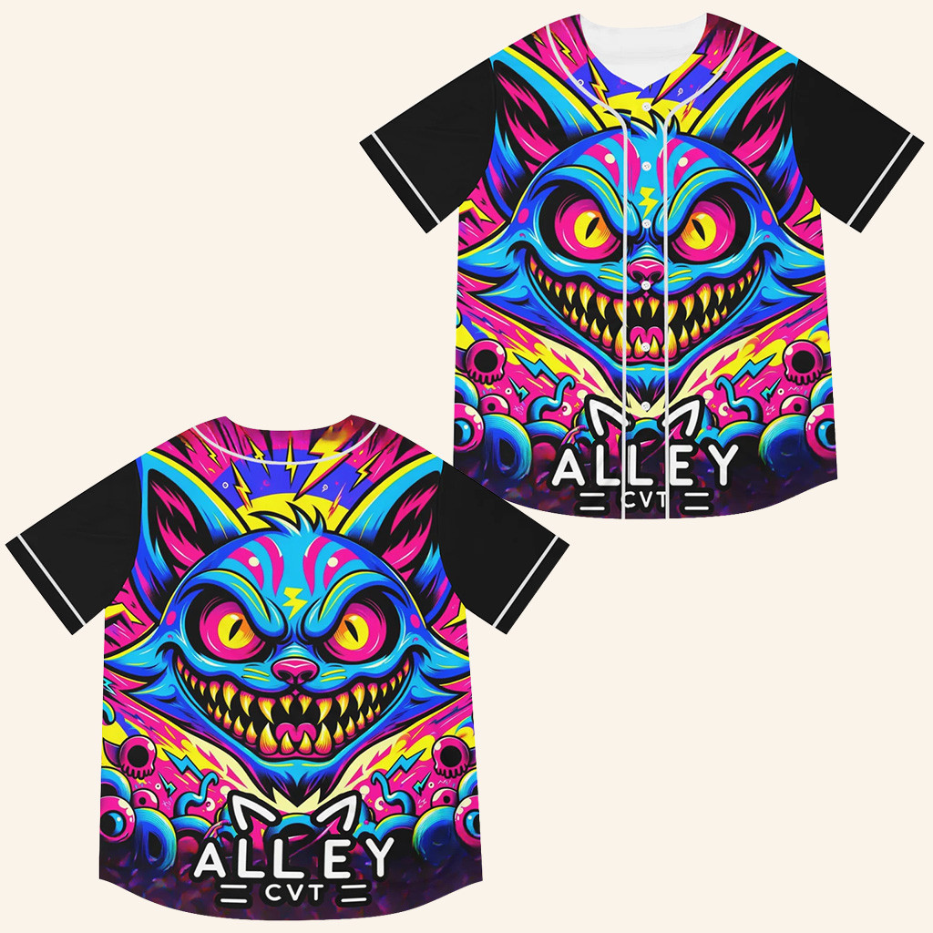 ALLEYCVT Merch Alley CVT EDM Rave Baseball Jersey Gift Ideas For Music ...