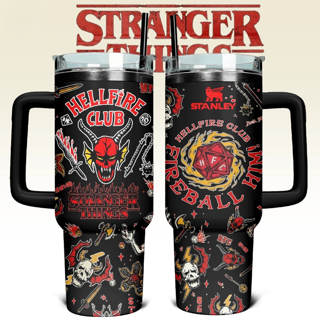 Fireball Merch Ringer Stranger Things Merch 2025 Hellfire Club Fireball Him Stanley Tumbler ...