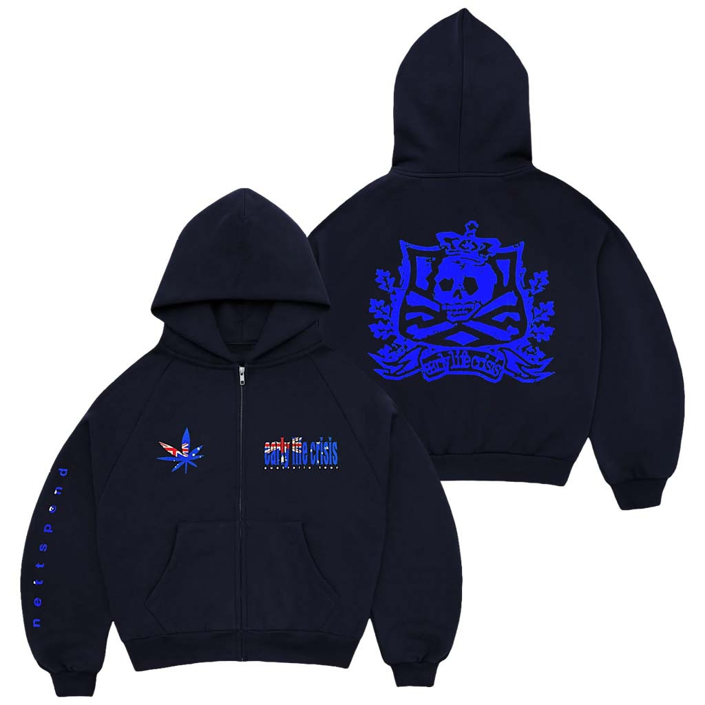 Nettspend Merch Tree Nettspend Merch Early Life Crisis Australia Tour Zip Hoodie Best Gifts ...