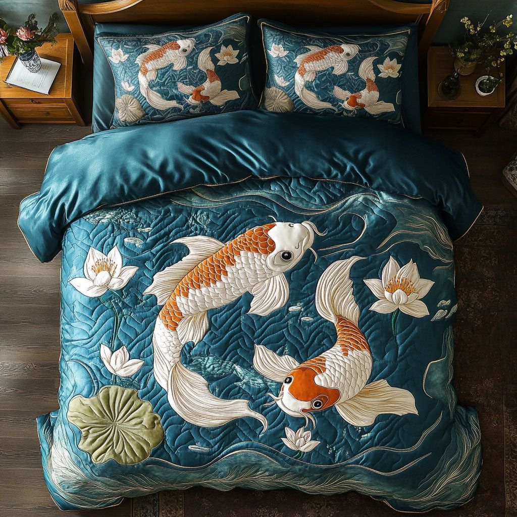 Graceful Koi WY1607016CL Duvet Cover Set