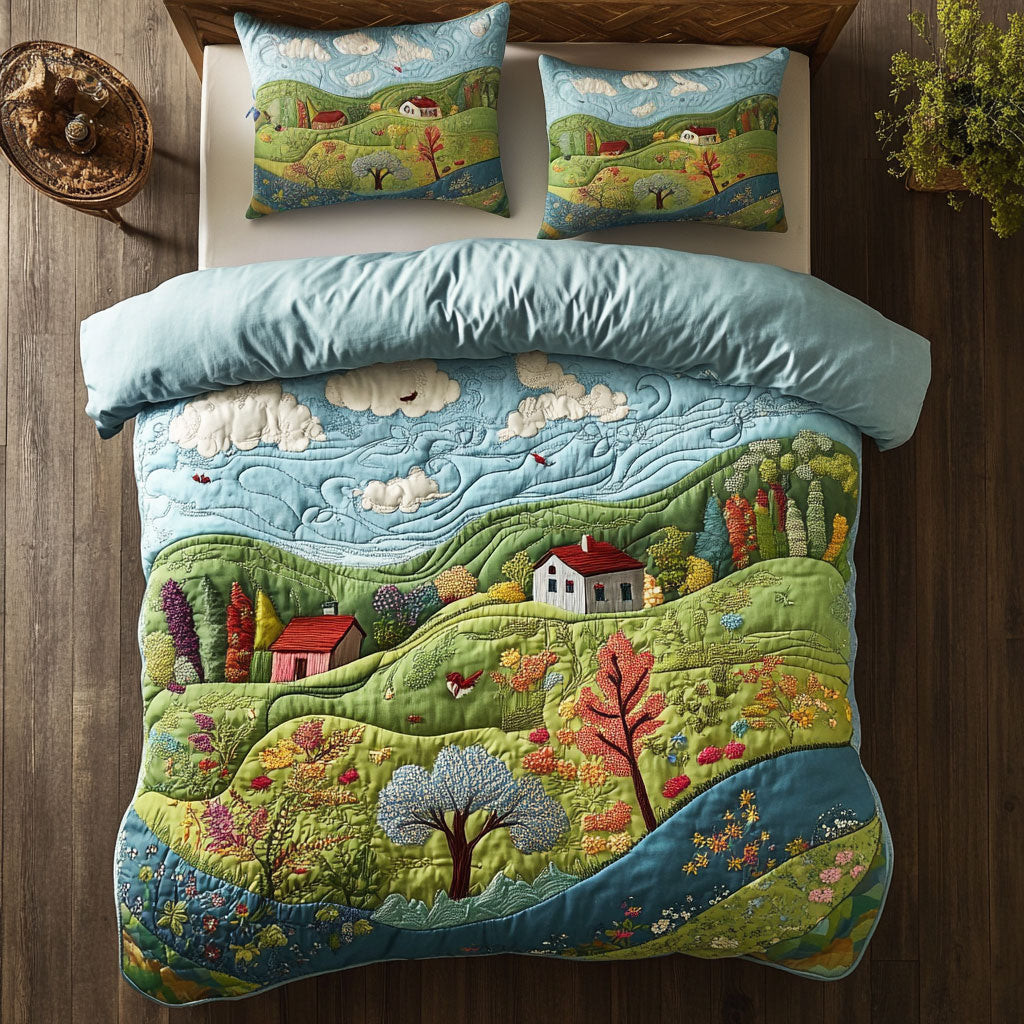 Flower Hill WJ1703029CL Duvet Cover Set