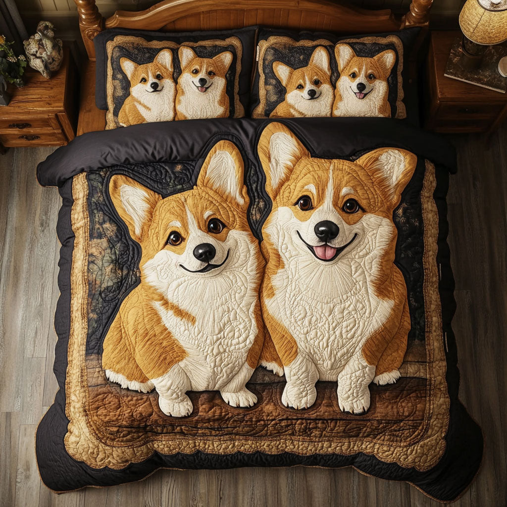 Snuggle Corgi Friend CW0207041CL Duvet Cover Set