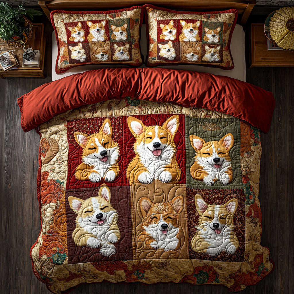 Corgi Tucked In WN1207016CL Duvet Cover Set