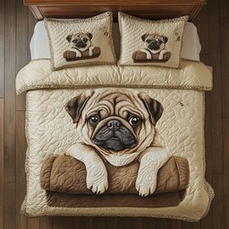 Puppy Pug WY1302109CL Duvet Cover Set