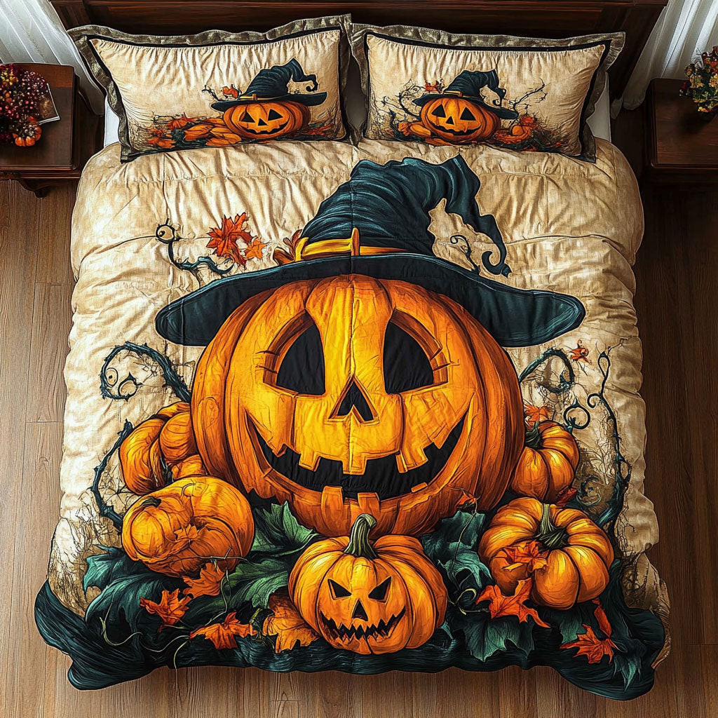 Halloween Witch Pumpkin WY2006031CL Duvet Cover Set