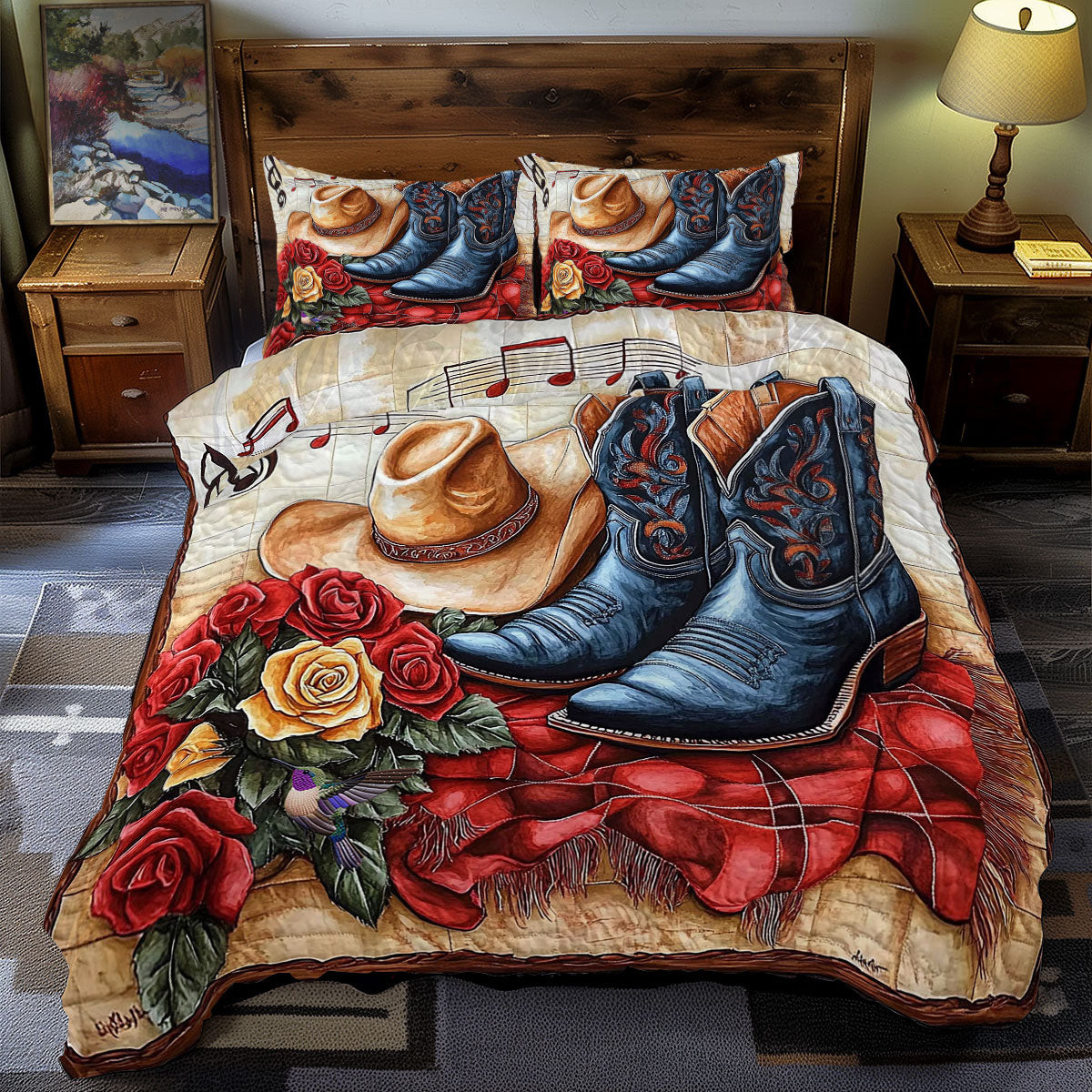 Cowboy Hat And Boots WY1012062CL Duvet Cover Set