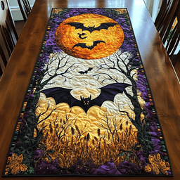 Lunar Bats Quilted Table Runner NCU0DK9347