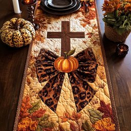 Fall Cross Spirit Quilted Table Runner NCU0NT9329