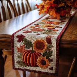 Pumpkin Trails Quilted Table Runner NCU0PT8672