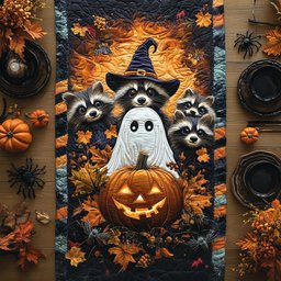 Phantom Feast Quilted Table Runner NCU0DV7321