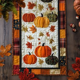Autumn Whimsy Quilted Table Runner NCU0PT8631