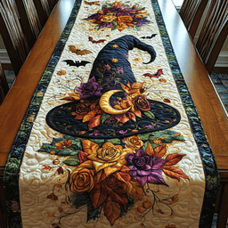 Moon Bloom Quilted Table Runner NCU0DK9548