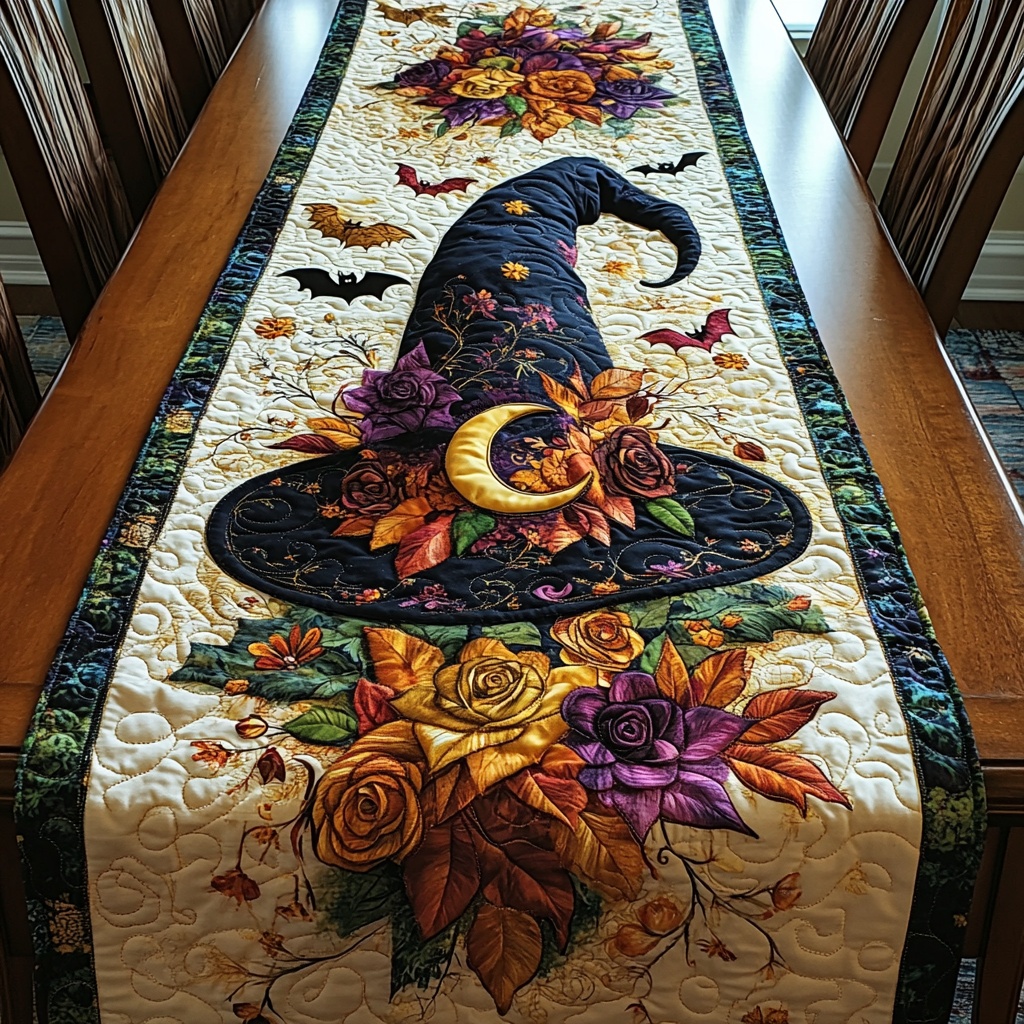 Moon Bloom Quilted Table Runner NCU0DK9548