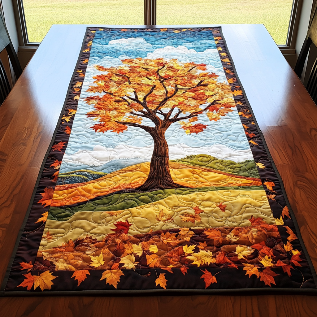 Maple Horizon Quilted Table Runner NCU0DK9461
