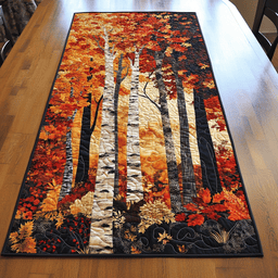 Autumn Woods Quilted Table Runner NCU0DK9463
