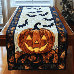Pumpkin Spirit Quilted Table Runner NCU0DK9282