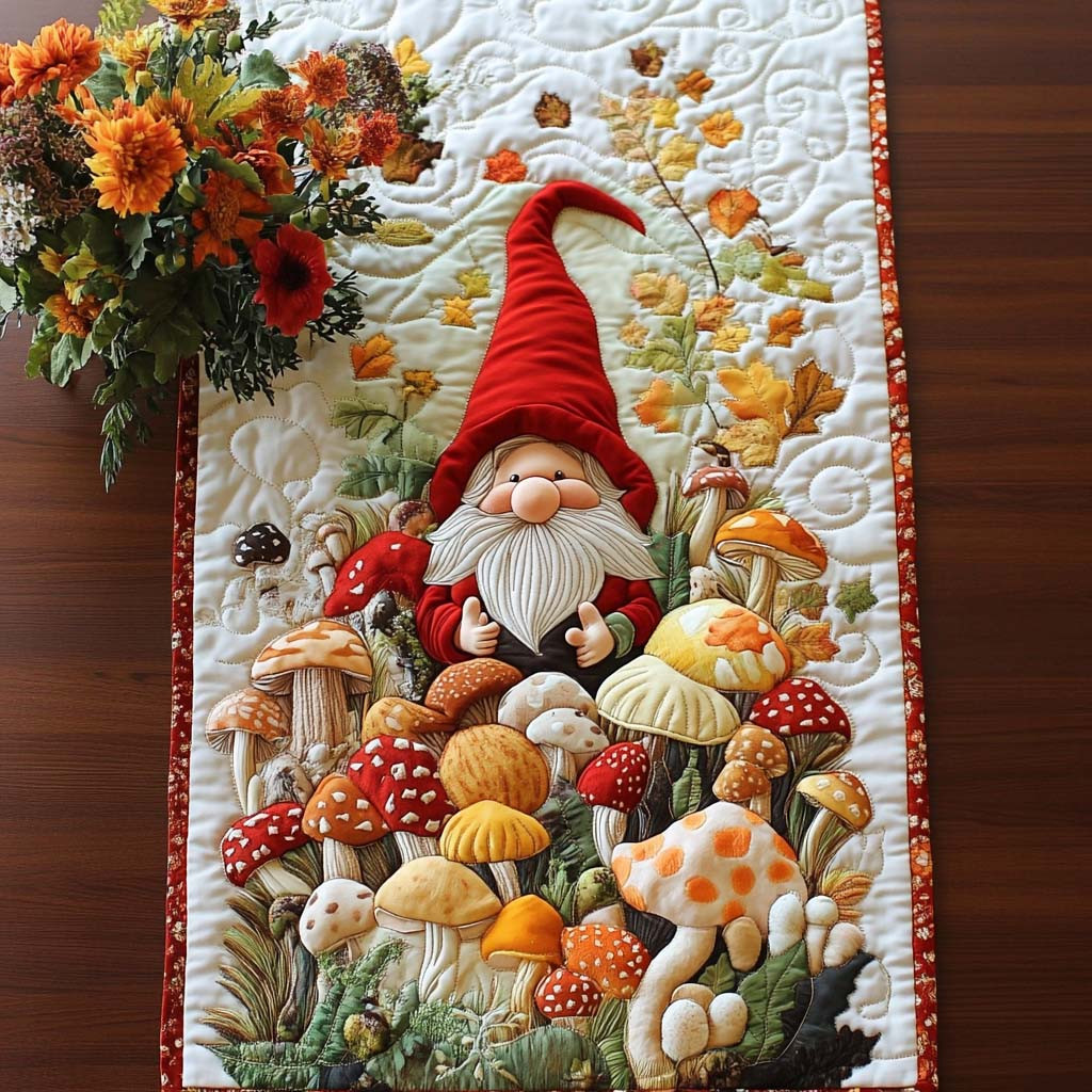 Sweater Gnome Mood Quilted Table Runner NCU0NT9136