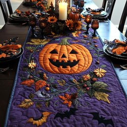 Hallowflame Quilted Table Runner NCU0DV7168