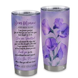 Personalized To My Memaw Gifts From Granddaughter Grandson Tumbler Flower You Are Beautiful Gifts For Memaw Mothers Day Birthday Gift