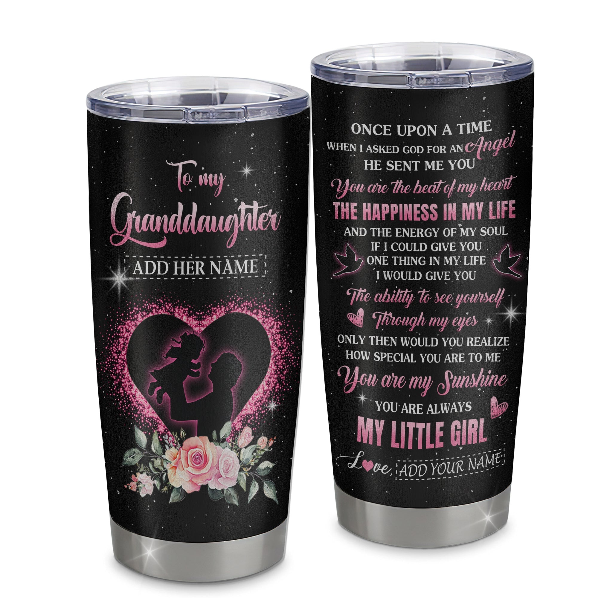 Personalized To My Granddaughter From Grandpa Papa Tumbler Once Upon A Time Birthday Graduation Gifts For Granddaughter Gifts Gift