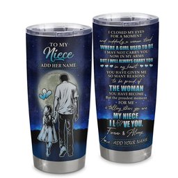 Personalized To My Niece Gifts Tumbler From Uncle I Closed My Eyes For A Moment Niece Birthday Graduation Gift