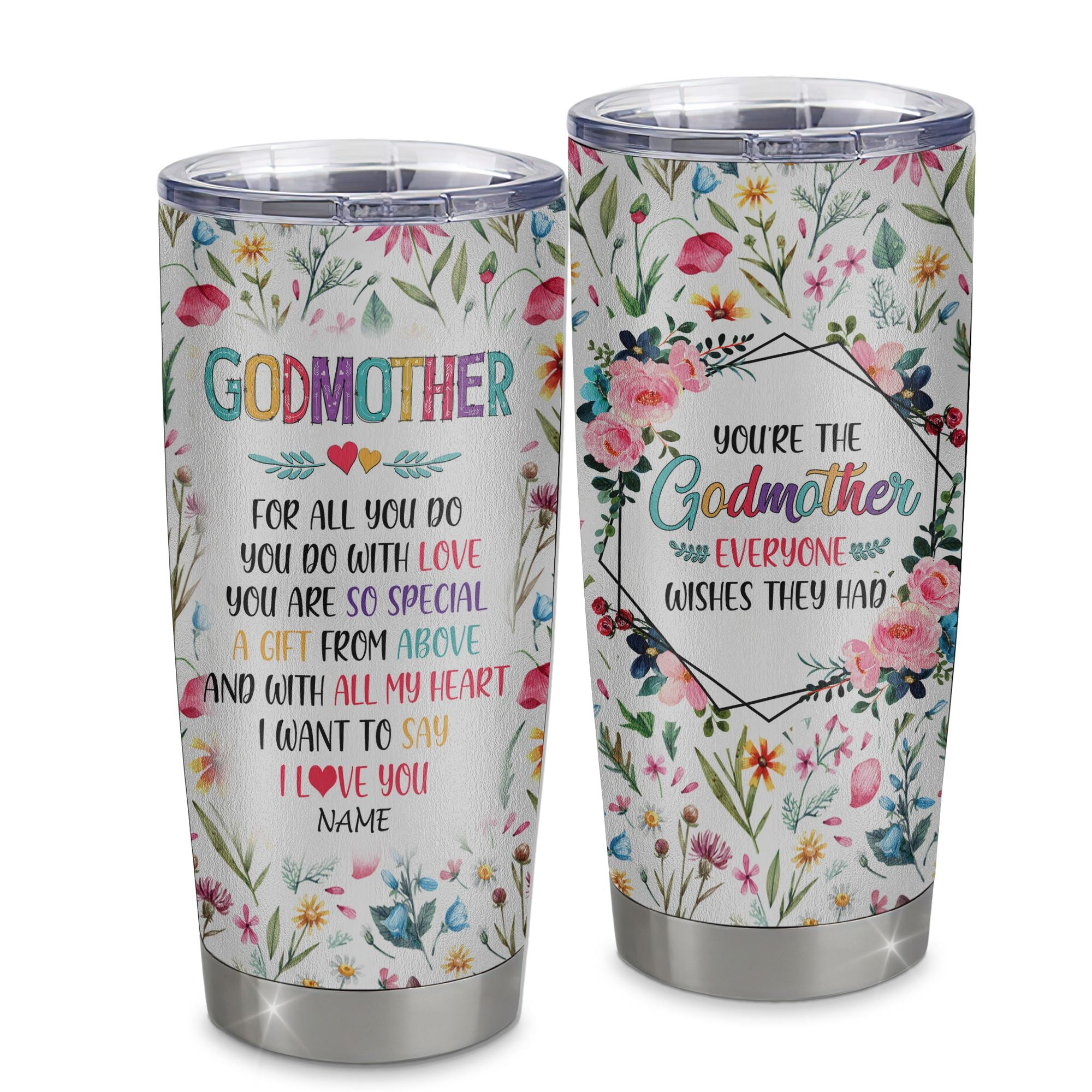 Personalized Godmother From Niece Nephew Goddaughter Stainless Steel Tumbler Cup You Are So Special I Love You Godmother Mothers Day Birthday Gift
