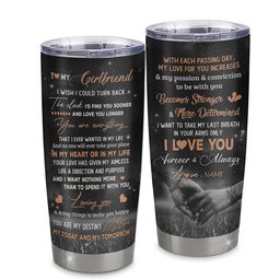 Personalized To My Girlfriend Tumbler From Boyfriend I'd Find You Sooner Love You Longer Girlfriend Gift Anniversary Valentines Gift