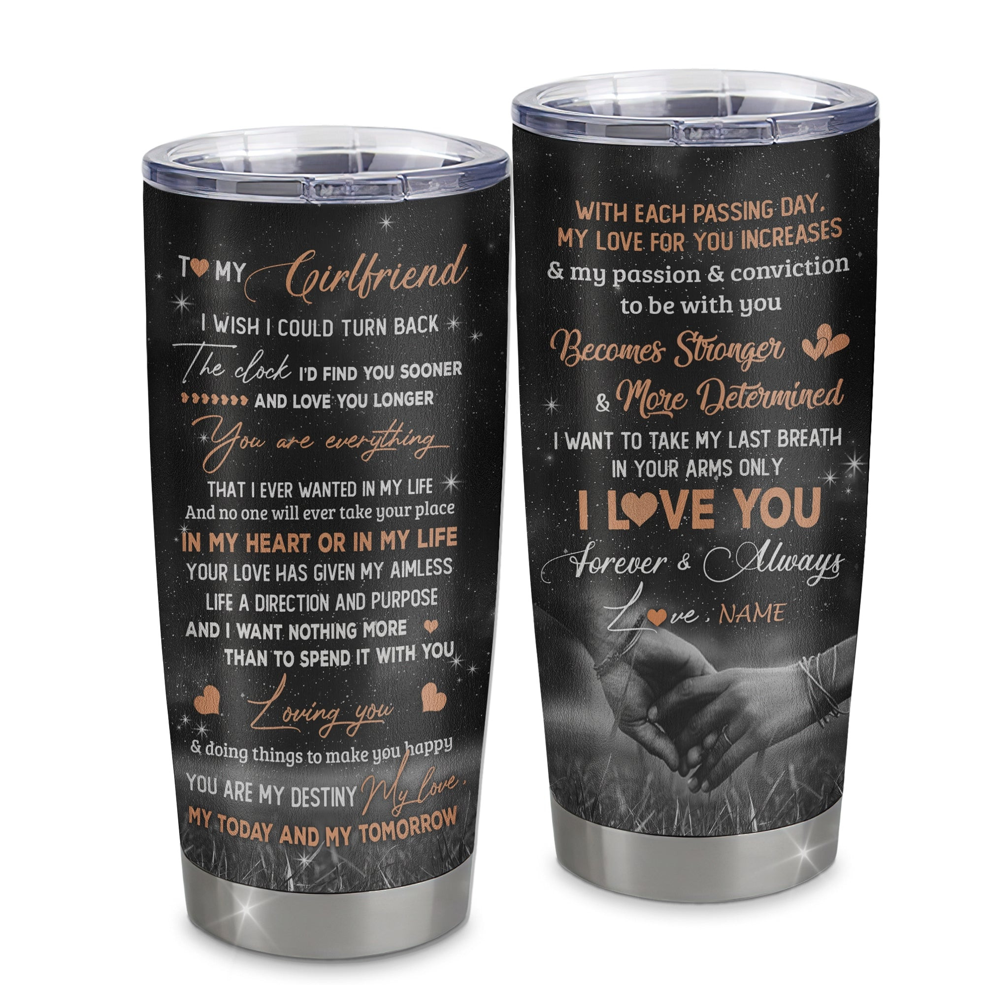 Personalized To My Girlfriend Tumbler From Boyfriend I'd Find You Sooner Love You Longer Girlfriend Gift Anniversary Valentines Gift